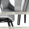 tectake® Eetkamerstoel Marilyn - Gestoffeerd - Ergonomisch - Grijs/zwart
