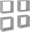 vidaXL - Wandschappen - kubus - 4 - st - 26x15x26 - cm - betongrijs