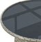 Juskys Yoro - Tuintafel - Rond 80 cm - Grijs - Incl. Glasplaat