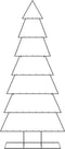 vidaXL - Kerstdecoratie - kerstboom - 210 - cm - metaal - zwart