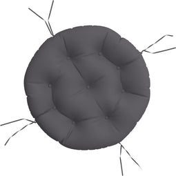 vidaXL - Zitkussen - rond - Ø - 60 - x11 - cm - oxford - stof - antracietkleurig