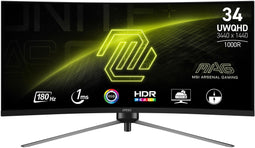 MSI MAG 345CQR - Gaming Monitor - 34" 3440x1440 180Hz VA Gebogen - Zwart