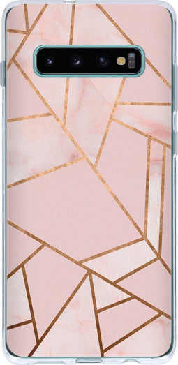 Hoesje Geschikt voor Samsung Galaxy S10 Plus Hoesje Siliconen - Design Backcover siliconen - Meerkleurig / Pink Graphic