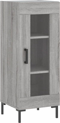 vidaXL - Dressoir - 34,5x34x90 - cm - bewerkt - hout - grijs - sonoma - eikenkleurig