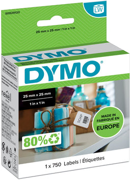DYMO LW - Universele labels - 25 x 25 mm - Thermisch afdrukken - FSC-gecertificeerd
