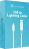 imoshion - Lightning naar USB A Kabel - 1 meter - Gevlochten textiel - Wit