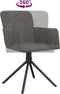 vidaXL - Eetkamerstoelen - draaibaar - 2 - st - fluweel - donkergrijs