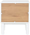 Nachtkastje Home ESPRIT Wit Natuurlijk Polyurethaan Hout MDF 48 x 40 x 55 cm