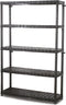 Practo rek Plasti Rack 120, 185 x 120 x 40 cm, 5 legborden, zwart