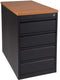 Praktische standcontainer 3 lades diep 80CM kleur Wit (RAL9010) topblad Kersen