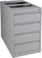 Praktische standcontainer 4 lades diep 60CM kleur Licht grijs (Ral 7035) topblad Kersen
