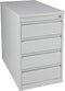 Praktische standcontainer 4 lades diep 80CM kleur Licht grijs (Ral 7035) topblad Beuken