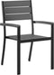 PRATO - Tuinstoel set van 4 - Grijs - Kunsthout