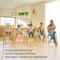 LIONELO Celia 3-in-1 Houten Kinderstoel (6 maanden-90 kg) Meegroeistoel, Verstelbare Hoogte & Voetsteun, 5-punts Gordel, Afneembaar Dienblad, Eenvoudig Schoon te Maken, Wit