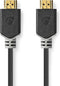 Premium High Speed HDMI-Kabel met Ethernet - HDMI Connector - HDMI Connector - 4K@60Hz - 18 Gbps - 3.00 m - Rond - PVC - Antraciet - Doos