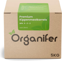 Premium kippenmestkorrels (5Kg voor 25m2) Organifer