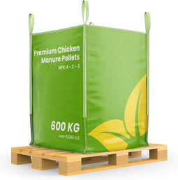Premium Kippenmestkorrels (600kg, 6.000m2) - Kippenmest - Mest - Meststof - Meststoffen - Organische Meststof - Mestkorrels Tuin - NPK 4-3-3 - Rijk aan Kali en Fosfaat - Organifer