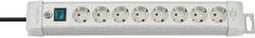 Premium-Line stekkerdoos 8-voudig lichtgrijs 3m H05VV-F 3G1,5