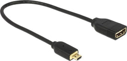 Premium Micro HDMI - HDMI adapter - versie 2.0 (4K 60Hz) / zwart - 0,20 meter
