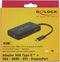 Premium USB-C naar HDMI, DVI, DisplayPort en VGA adapter met DP Alt Mode / zwart - 0,15 meter