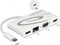 Premium USB-C naar HDMI, VGA, RJ45, USB-A en USB-C docking station met DP Alt Mode / wit - 0,15 meter