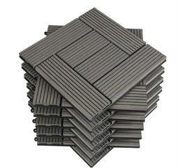Premium WPC-kliktegels - Buitenvloeren - Terrastegels - Duurzaam, weerbestendig, eenvoudige installatie - 30 cm x 30 cm x 2 cm