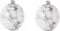 Present Time Candle Holder Marble Look Large White - Set van 2