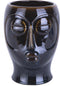 Present Time Plantenpot Mask - Glazuur Donker Bruin - 18,5x16x22,2cm