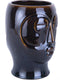 Present Time Plantenpot Mask - Glazuur Donker Bruin - 18,5x16x22,2cm