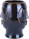 Present Time Plantenpot Mask - Glazuur Donker Bruin - 18,5x16x22,2cm