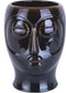 Present Time Plantenpot Mask - Glazuur Donker Bruin - 18,5x16x22,2cm