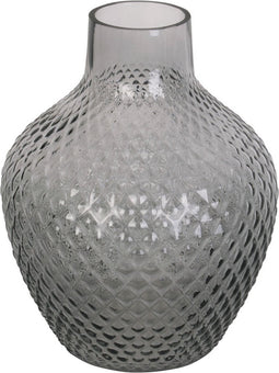 Present Time Vaas Delight - Glas Donkergrijs - Ø18x20cm - Modern - Kerst cadeau - Kerst cadeautjes - Cadeau vrouw - Cadeau man - Cadeau voor haar - Cadeau voor hem - Kerstcadeau - Kerst kado - Kado man - Kado vrouw