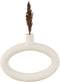 Present Time Vaas Ring - Polyresin - Ovaal Wijd Wit - 25x3,5x20,5cm - Modern