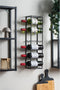 Present Time Wijnrek Single - Zwart - 18x11.5x66cm - IJzer - Voor aan de Muur - 6 Flessen - Modern