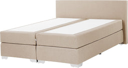 PRESIDENT - Boxspringbed - Beige - 160 x 200 cm - Polyester