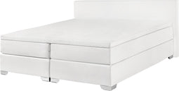 PRESIDENT - Boxspringbed - Wit - 140 x 200 cm - Kunstleer