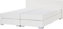 PRESIDENT - Boxspringbed - Wit - 160 x 200 cm - Kunstleer