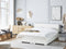 PRESIDENT - Boxspringbed - Wit - 160 x 200 cm - Kunstleer