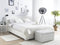 PRESIDENT - Boxspringbed - Wit - 160 x 200 cm - Kunstleer