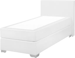 PRESIDENT - Boxspringbed - Wit - 90 x 200 cm - Kunstleer