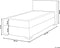 PRESIDENT - Boxspringbed - Wit - 90 x 200 cm - Kunstleer