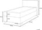 PRESIDENT - Boxspringbed - Wit - 90 x 200 cm - Kunstleer