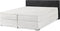PRESIDENT - Boxspringbed - Wit/Zwart - 160 x 200 cm - Kunstleer