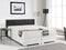 PRESIDENT - Boxspringbed - Wit/Zwart - 160 x 200 cm - Kunstleer