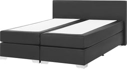 PRESIDENT - Boxspringbed - Zwart - 160 x 200 cm - Kunstleer