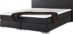 PRESIDENT - Boxspringbed - Zwart - 180 x 200 cm - Polyester