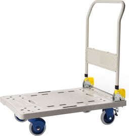 Prestar inklapbare kunststof plateauwagen, lvm. 300 kg Grijs 595 mm x 930 mm x