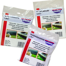 PRESTO Polyester Glasvezel Mat Vlies - 1 m² - Voor Versterkte Reparaties