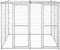 vidaXL - Hondenkennel - met - dak - 4,84 - m² - gegalvaniseerd - staal