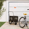 vidaXL - Hondenfietstrailer - oxford - stof - en - ijzer - zwart